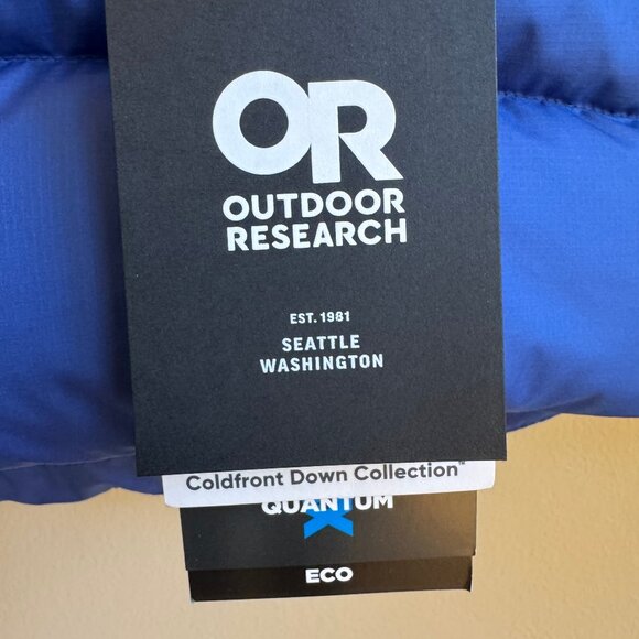 Outdoor Research Women's Coldfront Down Hooded Jacket Galaxy XS - Picture 9 of 13